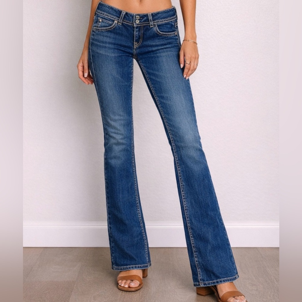 HUDSON Denim Women’s Boot Cut Low Rise Mid Rise Flared Jeans Size 28